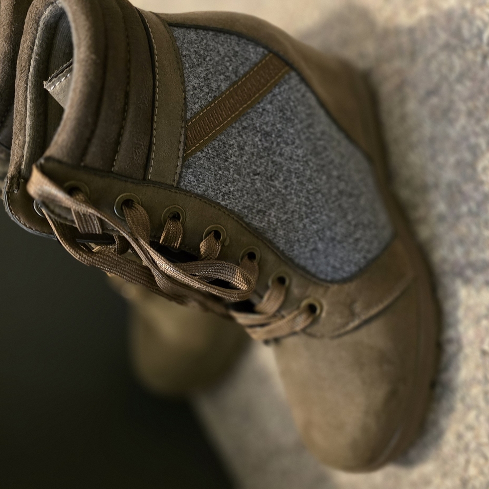 Women's Brown and Gray Boots